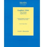 English 2200 With Writing Applications
