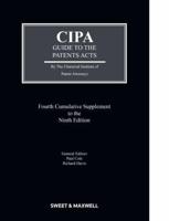 CIPA Guide to the Patents Act. Fourth Supplement