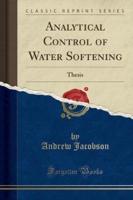 Analytical Control of Water Softening