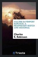 Maltbie Davenport Babcock: A Reminiscent Sketch and Memorial