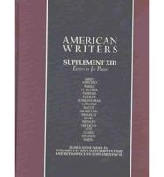American Writers, Supplement XIII