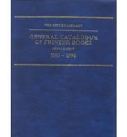 The British Library General Catalogue of Printed Books. Supplement