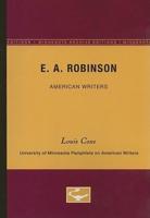 E.A. Robinson - American Writers 17