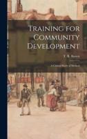 Training for Community Development