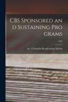CBS Sponsored and Sustaining Programs; 1937