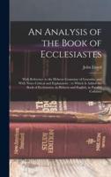An Analysis of the Book of Ecclesiastes