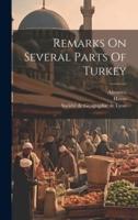 Remarks On Several Parts Of Turkey