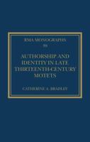Authorship and Identity in Late Thirteenth-Century Motets