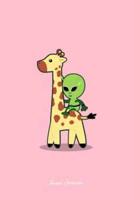 Alien Giraffe Pink Journal
