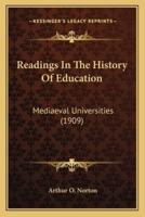Readings In The History Of Education