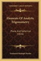 Elements Of Analytic Trigonometry