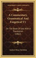 A Commentary, Grammatical And Exegetical V1