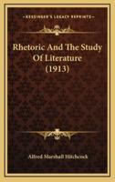 Rhetoric and the Study of Literature (1913)