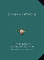 Examen of Witches
