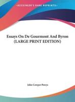 Essays on De Gourmont and Byron