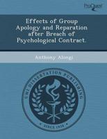 Effects of Group Apology and Reparation After Breach of Psychological Contr