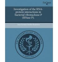 Investigation of the RNA-Protein Interactions in Bacterial Ribonuclease P (