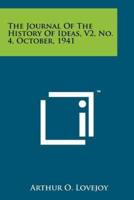 The Journal Of The History Of Ideas, V2, No. 4, October, 1941