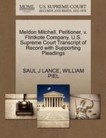 Meldon Mitchell, Petitioner, v. Flintkote Company. U.S. Supreme Court Transcript of Record with Supporting Pleadings