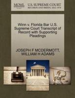 Winn v. Florida Bar U.S. Supreme Court Transcript of Record with Supporting Pleadings