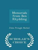 Memorials from Ben Rhydding - Scholar's Choice Edition