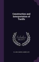 Construction and Interpretation of Tariffs