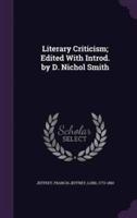 Literary Criticism; Edited With Introd. By D. Nichol Smith