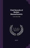 Vital Records of Becket, Massachusetts