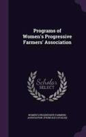 Programs of Women's Progressive Farmers' Association