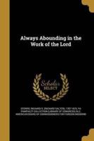 Always Abounding in the Work of the Lord