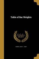 Table of Bar Weights