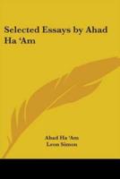 Selected Essays by Ahad Ha 'Am