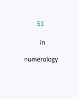 51 in Numerology