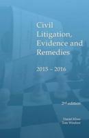 Civil Litigation, Evidence and Remedies 2015-2016