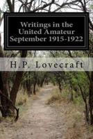 Writings in the United Amateur September 1915-1922