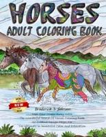 Horses Adult Coloring Book