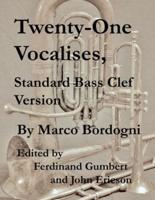 Twenty-One Vocalises, Standard Bass Clef Version