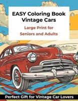 Large Print Easy Coloring Book for Seniors and Adults - Vintage Cars