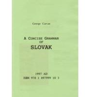 A Concise Grammar of Slovak
