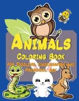 Animal Coloring Book for Kids : Have fun with your children with this gift: Color tiger, dog, cat, elephant and rabbit 40 pages of pure fun!