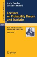 Lectures on Probability Theory and Statistics : Ecole d'Eté de Probabilités de Saint-Flour XXXIII - 2003