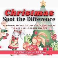 Christmas Spot the Difference: Beautiful watercolour style Christmas themed full-colour images