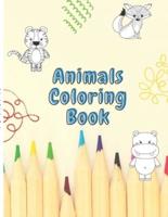 Animals Coloring Book: Fun coloring book with animals for kids age 3 - 8 - Coloring pages gifts for Children age 3+ gift
