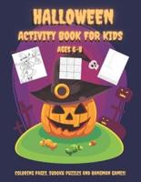 Halloween Activity Book For Kids Ages 6-8