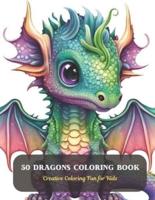 50 Dragons Coloring Book