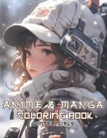 Anime and Manga Coloring Book Winter Girls