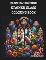 Black Background Stained Glass Coloring Book for Adults