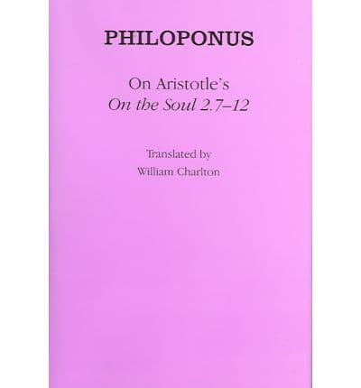 On Aristotle's "On the Soul 2.7-12"
