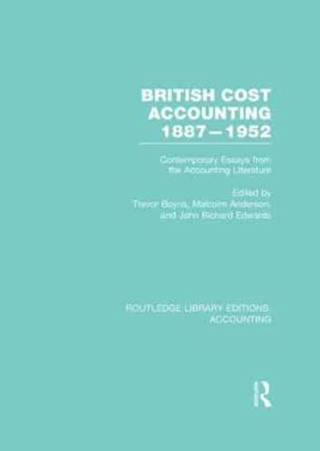 British Cost Accounting, 1887-1952