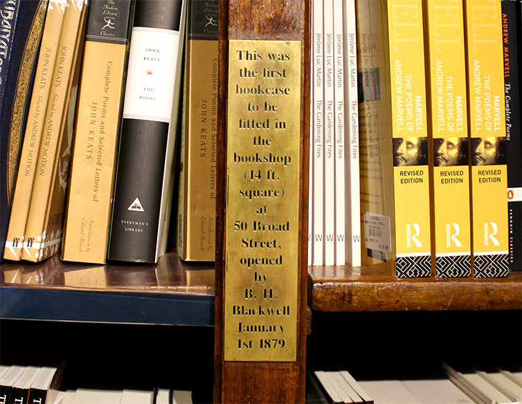 First bookshelf in Blackwell's